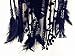 Dremisland Dream Catcher Handmade Traditional White Feather Wall Hanging Car Hanging Home Decoration Ornament Decor Ornament Craft Gift (Black)