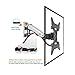 NB North Bayou Full Motion Monitor TV Wall Mount Bracket for 30-40 Inch LCD LED Flat Screen with Weight Capacity 11lbs to 22lbs (Chrome Plating-Single Extension)