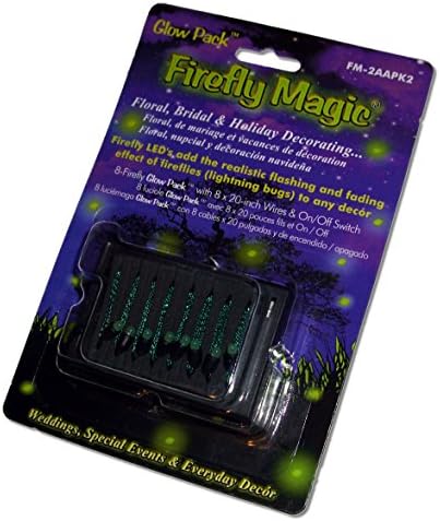 Firefly Magic Glow Pack(TM) Floral &amp; Centerpiece Firefly Lights (Lightning Bug Lights) - Model FM-2AAPK2, Firefly Green (yellow-green)