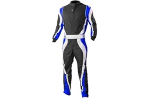 K1 RACEGEAR K1 Race Gear Speed 1 CIK/FIA Level 2 Approved Kart Racing Suit (Blue/White/Black, Large/X-Large)