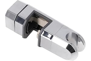 KoiLykke Adjustable Shower Head Holder 15-30mm Slide for Bars, for 360° Rotation with Anti-Slip Resin Pad, Chrome ABS Bracket