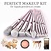 Makeup Brushes, ITME Premium Professional Makeup Brush Set With Purse,10 PCS Synthetic Cosmetics Makeup Brushes For Foundation Blending Blush Powder Blush Concealers Eye Shadows Brushes (Rose Gold)