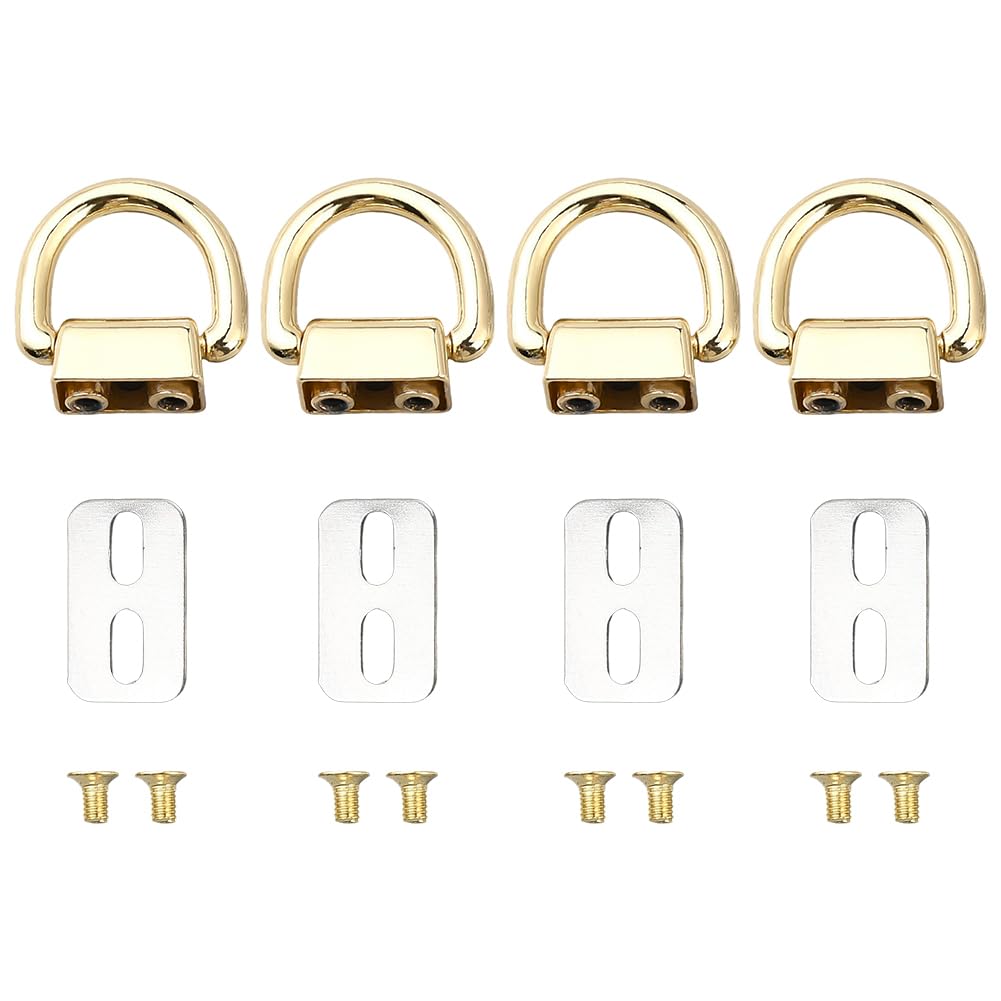 WADORN 4 Sets Metal Side Clip Hardware for Bag, Purse Suspension Clasp Chain Strap Connector Buckles Rectangle Handbag Ring Clip Buckle Hanging Clasp Accessories for Shoulder Crossbody Bag