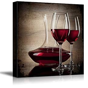 Square Red Wine in Glasses