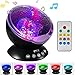 Ocean Wave Projector, Night Light Projector, LBell Sleep Sound Machine with Remote, Music Player, Timer, Room Decor for Infant Baby Kids, Nursery Living Room and Bedroom (Black)