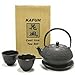Happy Sales , Cast Iron Tea Pot Tea Set Black ARR w/ Trivet