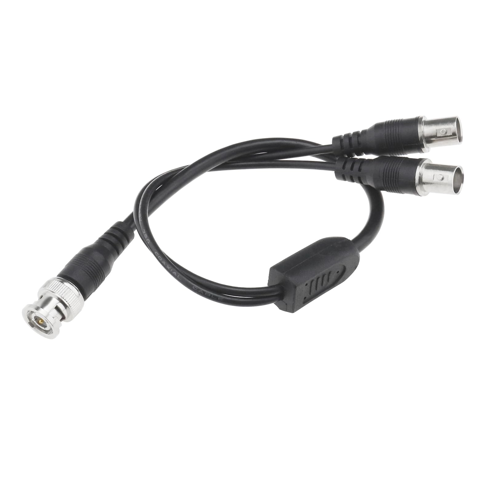 VGOL BNC Coaxial Y Splitter Cable BNC Male to Dual BNC Female Adapter Cable for CCTV System Radio Modem Camera BNC Splitter 2 in 1 Out Coax Jumper Cable, 41.5cm