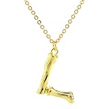 MANZHEN Gold Big Bamboo Initial Letters Boho