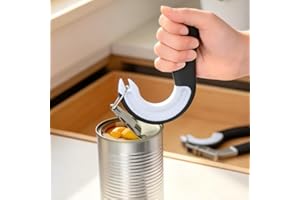 Hook-Shaped Can Opener, Smooth Rotary Action Kitchen Bottle Opener Tool, Essential Kitchen Stuff for Every Household, Perfect