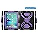 Ipad case, Afranker Ipad 2 case, Ipad 3 case, Ipad 4 Case Plastic Kid Proof Extreme Duty Dual Protective Back Cover with Kickstand Black/purple