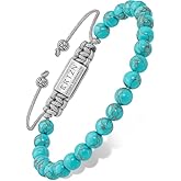 RTZN® Mens Turquoise Bracelet – Premium Handcrafted Western Turquoise Bracelets for Men – Adjustable Turquoise Beaded Bracelet