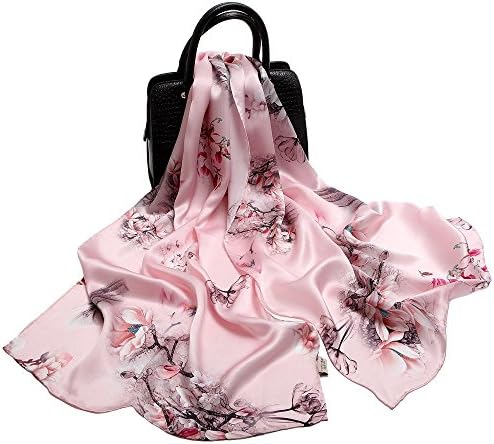 100% Mulberry Silk Scarf Large Wraps Hair Scarves Fashion Pattern Shawls Neck Scarfs for Women