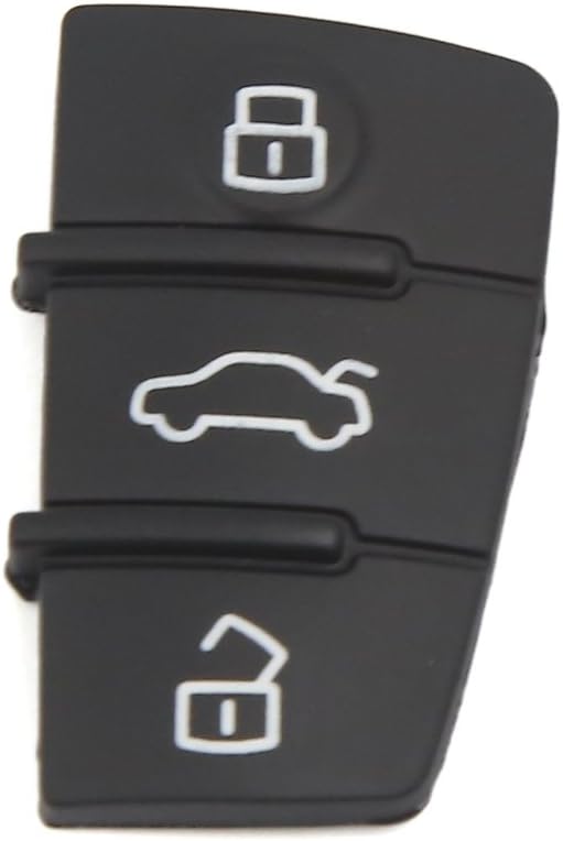 sourcing map Car Key Remote Control Pad 3 Button Insert Rubber Pad Keypad for A4, Black, 3.8 x 2.3 x 0.4cm/ 1.5 x 0.9 x 0.2" (L*W*T)