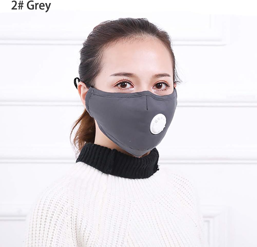 RENNICOCO Respiratory Dust Mask Upgraded Version Men Women Anti-fog Haze Dust Pm2.5 Pollen 3D Cropped Breathable Valve Mask