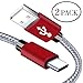 COVERY USB Type C Cable, USB C Cable 2 Pack 4Ft Nylon Braided USB C to USB A Cable Compatible Samsung Galaxy S9,S8,Note 9 8, Apple New MacBook, Nexus 6P 5X,Google Pixel,LG G5 G6,and More (Grey)
