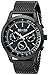 SO&CO New York Men's 5006A.3 Monticello Quartz Day and Date Tachymeter Stainless Steel Black Mesh Watch