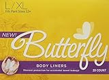 ButterflyÂ® Pads / Body Liners for Bowel Leaks - Women's L/XL, 28 Liners (Pack of 2)