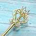 Yunhao Queens Scepter Fairy Princess Angel Wand Magical Scepter Cultured Pearl Costume Props Role Play Dress Gold-White