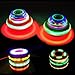 Zehui Flash Gyro Toy Gift for Kids Children LED Light-up Music Wood-Like Peg-top Hand Spinner Plastic