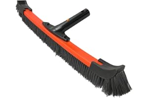 Katikies 20 inch Heavy Duty Swimming Pool Wall,Tile Brush,Vinyl Cleaning Brush Head for Cleans Walls,Tiles and Floors,Nylon Bristles Brush Head (Excluding Pole)