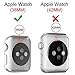 MLQSS Soft Silicone Shockproof Rugged Watch Band with Protective Case for Smart Watch 38mm 42mm,Sport Style Strap Bands Wristband for iWatch Series 3 Series 2 Series1 Sport Edition