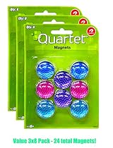 24 Colored Dry Erase Board Magnets - 1
