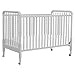 DaVinci Jenny Lind 3-in-1 Convertible Crib in Fog Grey, Removable Wheels, Greenguard Gold Certified