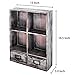 MyGift Wall Mounted Torched Wood Shadow Box Shelf - Rustic Wooden Table Top Display Organizer with 2 Pull Out Drawers