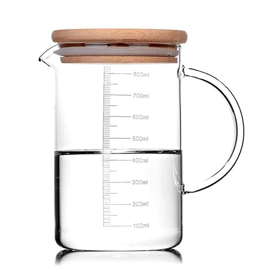 Taza de medición transparente con escala de cristal de ...