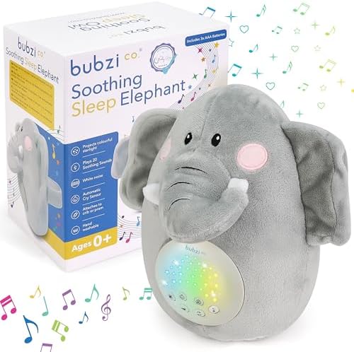 Baby Soother Cry Activated Toys Elephant White Noise Sound Machine