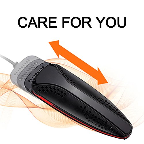 LOHOME 1-Pair Electric Shoe Dryer with Timer- Boot Dryer Shoes Warmer Shoes Drying Device Footwear Heater Dehumidify Disinfector Deodorizer (Black) - Thumbnail 2