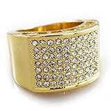 14K Gold Plated Micropave CZ AAA Crystal Iced Out Ring