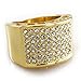 14K Gold Plated Micropave CZ AAA Crystal Iced Out Ring