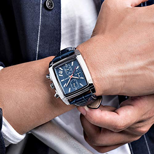 MEGIR-Mens-Business-Analog-Chronograph-Luminous-Rectangle-Quartz-Watch-with-Stylish-Leather-Strap-for-Sport-Work