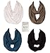 Gellwhu 4-Pack Women Soft Warm Fashion Ring Circle Loop Infinity Scarves Solid