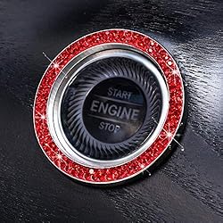 ToBeQueen Push Start Button Bling Rings Auto Car