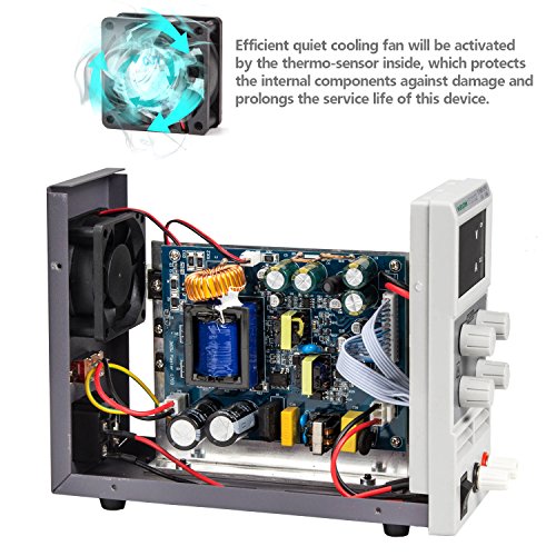DC Power Supply Variable 30V 10A 4-Digit LED Display [Upgraded Version] Precision Adjustable DC Bench Power Supply DC Regulated Power Supply with 2 Alligator Clip Leads - Thumbnail 4