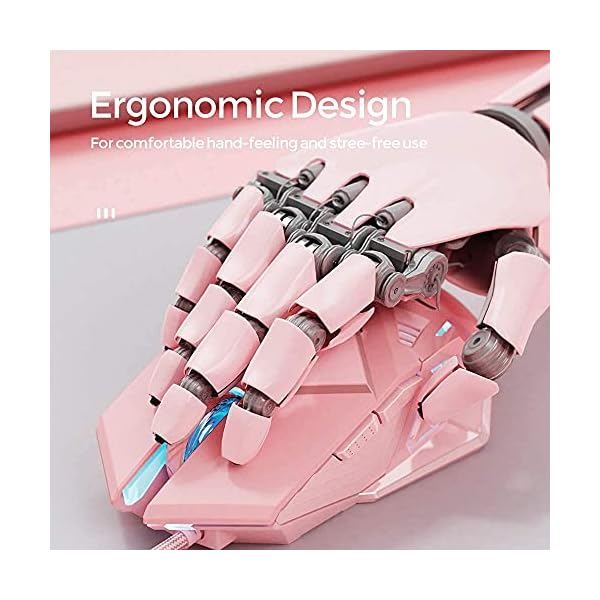 INPHIC-Pink-Gaming-Mouse-USB-optical-wired-mouse-RGB-backlight-4-Levels-adjustable-DPI-up-to-4800-Silent-click-ergonomic-and-7-programmable-buttons-design-PC-Gaming-Mice-for-Windows-System INPHIC Pink Gaming Mouse, USB Optical Wired mouse RGB Backlight 4 Levels Adjustable DPI up to 4800, Silent Click Ergonomic 7 Programmable Buttons Design PC Gaming Mice for Windows System