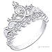 Guliette Verona Silver Princess Crown Ring (4 Colors)