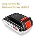 FLAGPOWER Black & Decker LBXR20 20V MAX Lithium Replacement Battery 40Wh 2.0Ah for Black & Decker LBXR20 LB20 LBX20 LBXR2020-OPE LB2X4020