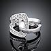NYKKOLA Jewelry Crystal Paved Unique Design 925 Silver Ring(O)