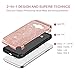 BENTOBEN Compatible with Galaxy Express 3 Case, Galaxy Luna Case, Galaxy J1 2016 Case, Galaxy Amp 2 Case, Dual Layer Glitter Shockproof Case for Samsung Galaxy J1 J120/Luna/Express 3/Amp 2, Rose Gold