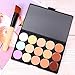 LEORX Face Contour Kit Highlighter Makeup Kit 15 Colour Cream Concealer Palette with Brush