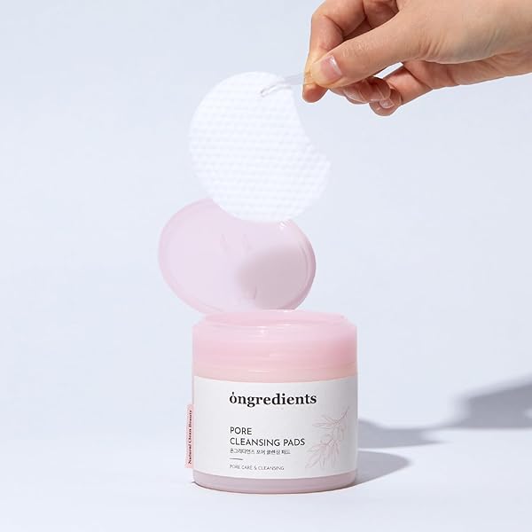 ONGREDIENTS PORE CLEANSING PADS, EXFOLIATING FACE WIPES, MAKEUP REMOVER WIPES FOR FACE, PORE REDUCING, EXFOLIATING, KOREAN CLEANSING PAD SHEETS, KOREAN SKIN CARE (60 PADS)
