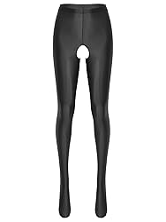 TiaoBug Womens Glossy Oil Yoga Pants Tights