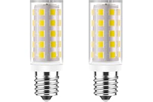 YUCCLIM LED Light Bulb Screw In Type 7/16 Base No Flicker 4W Fit Many Brother/ Bernina Sewing Machine Light Bulb, Replace the 15 Watt Sewing Machine halogen lamp - Screw-In #7SCW (2PACK, Natural White)