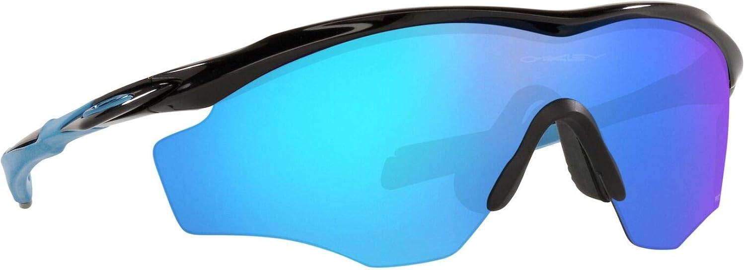 OO9343 M2 Frame XL Sunglasses, Polished Black/Prizm Sapphire, 45mm: Clothing