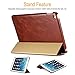 iPad Air 2 Case, [Vintage Classic Series] [Genuine Leather] Folio Flip Leather Case [Stand Feature] [Magnetic Closure] with Smart Cover Auto Sleep/Wake Function for Apple iPad Air 2/iPad 6 (Brown)