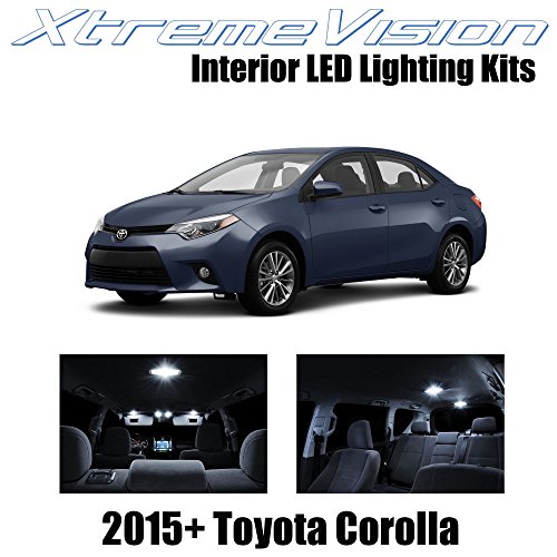 XtremeVision Toyota Corolla 2015+ (6 Pieces) Pure White Premium Interior LED Kit Package + Installation Tool