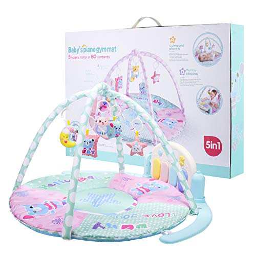 image for YOUNG CHOI'S Baby Play Gym Mat with Play Piano and Funny Accessories f